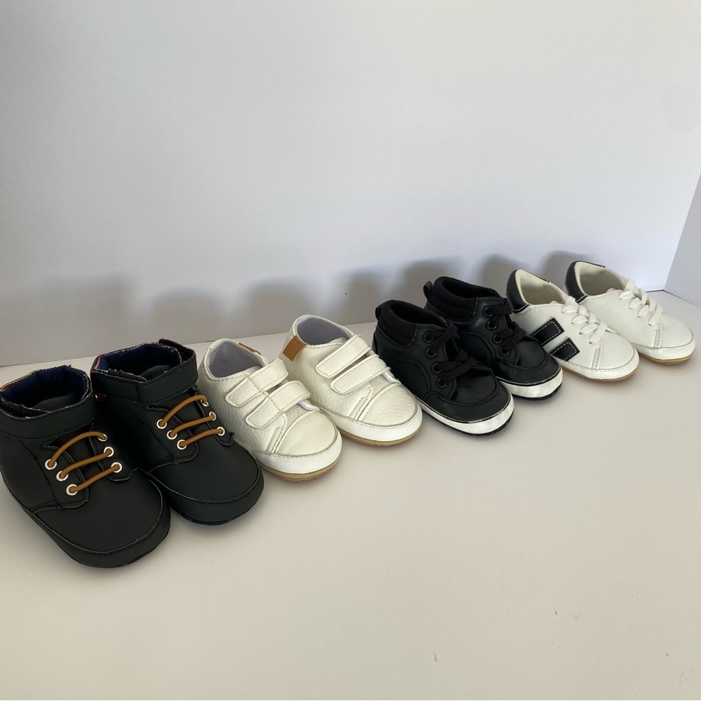 Assorted Baby Boy Shoes Bundle Sizes 3 6 months Small Soft Sole